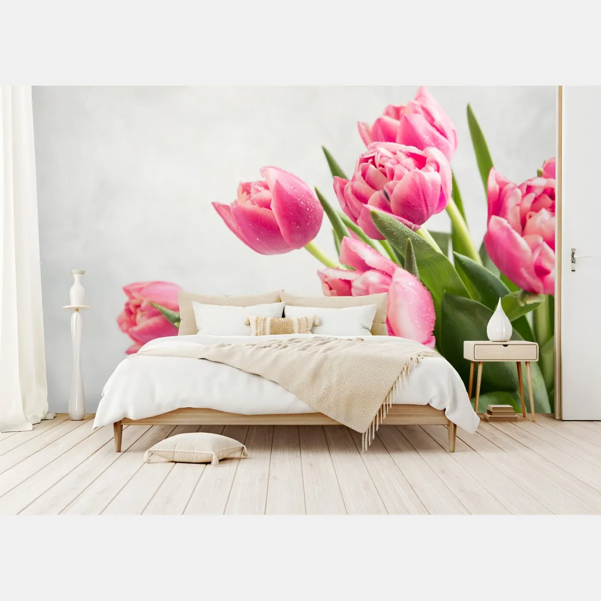 Fototapeta elegancki bukiet różowych tulipanów – Wallissimo® Fototapeta elegancki bukiet różowych tulipanów – Wallissimo®