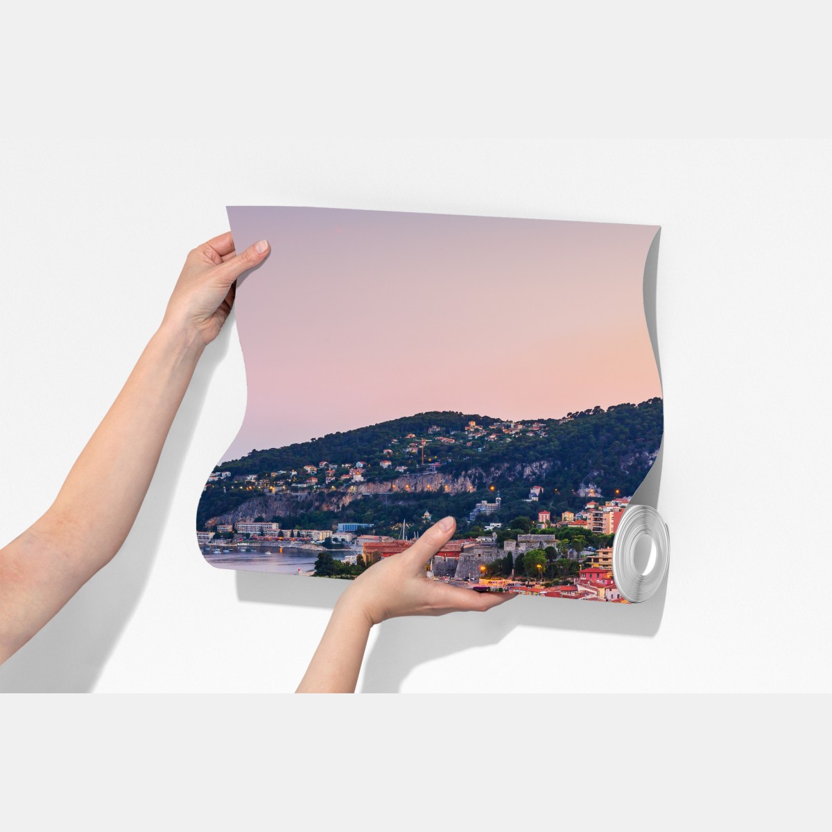 Fototapeta zachód słońca nad zatoką Villefranche-sur-Mer – Wallissimo® Fototapeta zachód słońca nad zatoką Villefranche-sur-Mer – Wallissimo®