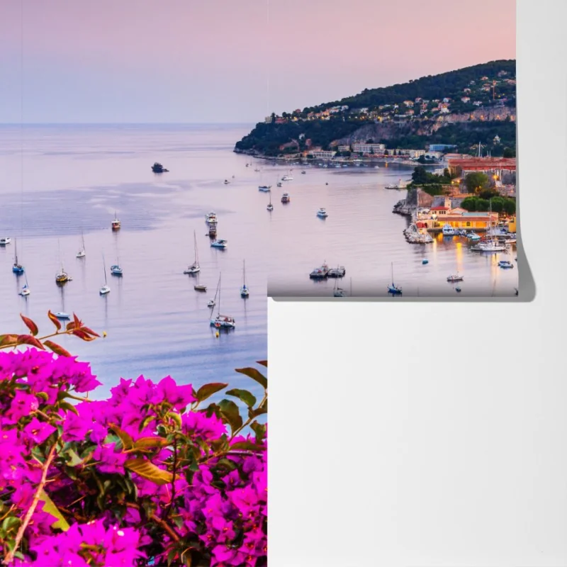 Fototapeta zachód słońca nad zatoką Villefranche-sur-Mer – Wallissimo® Fototapeta zachód słońca nad zatoką Villefranche-sur-Mer – Wallissimo®