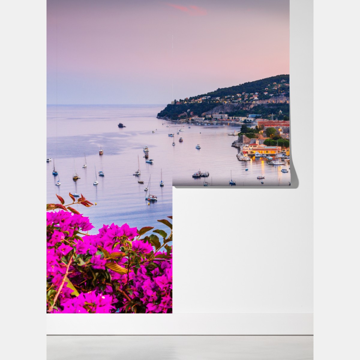 Fototapeta zachód słońca nad zatoką Villefranche-sur-Mer – Wallissimo® Fototapeta zachód słońca nad zatoką Villefranche-sur-Mer – Wallissimo®