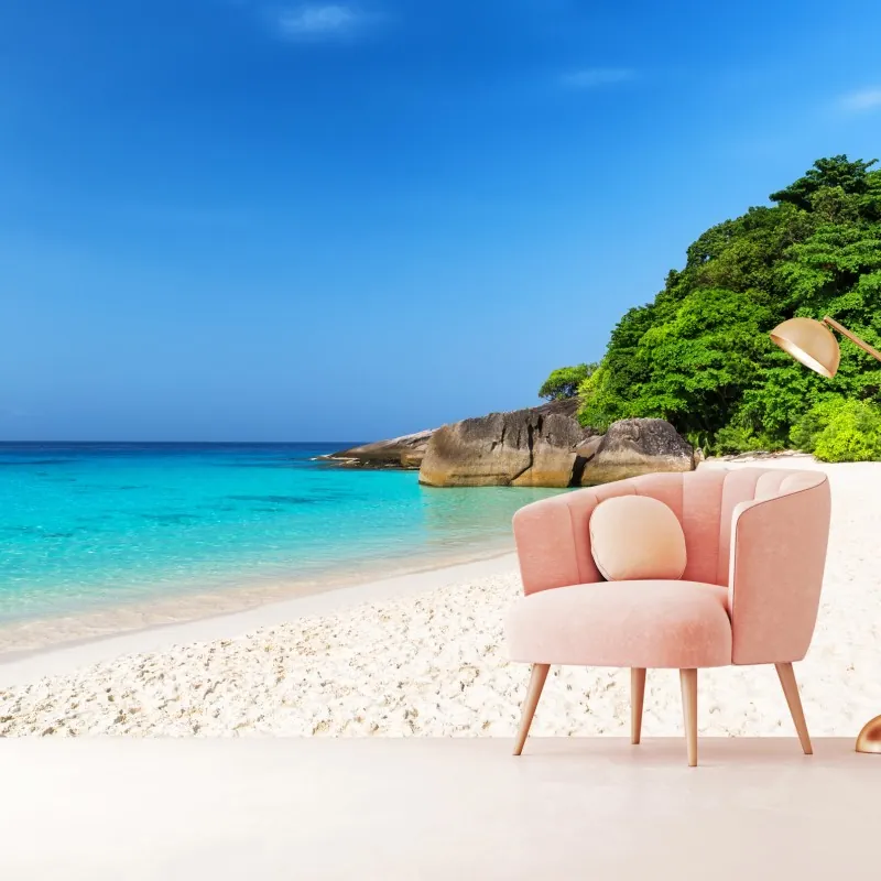 Fototapeta Wyspy Similan turkusowa plaża – Wallissimo® Fototapeta Wyspy Similan turkusowa plaża – Wallissimo®