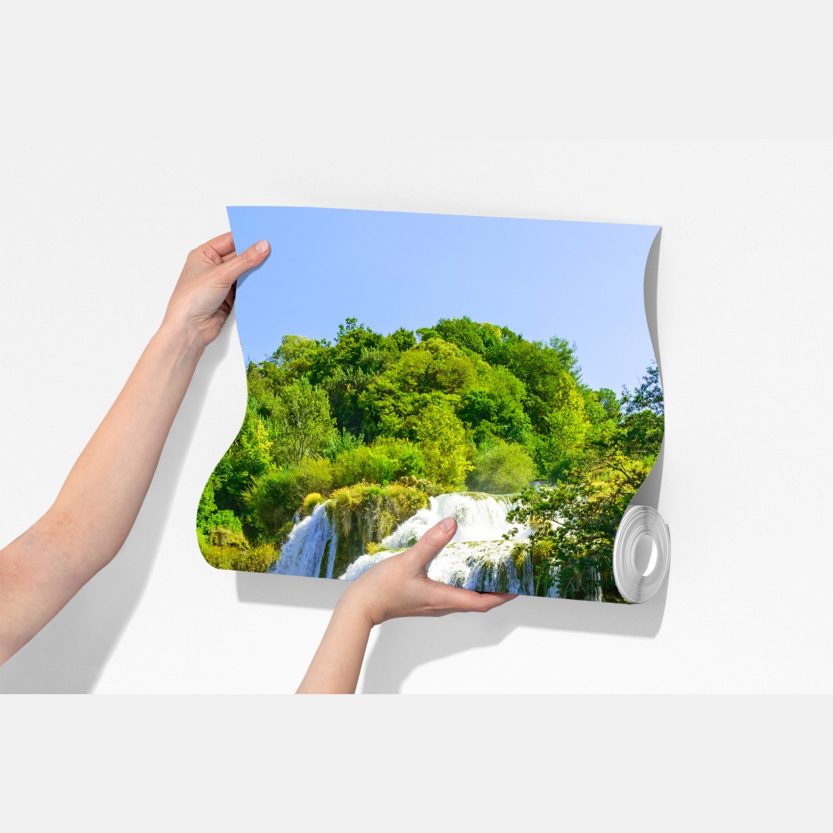 Fototapeta szmaragdowy wodospad – Wallissimo® Fototapeta szmaragdowy wodospad – Wallissimo®