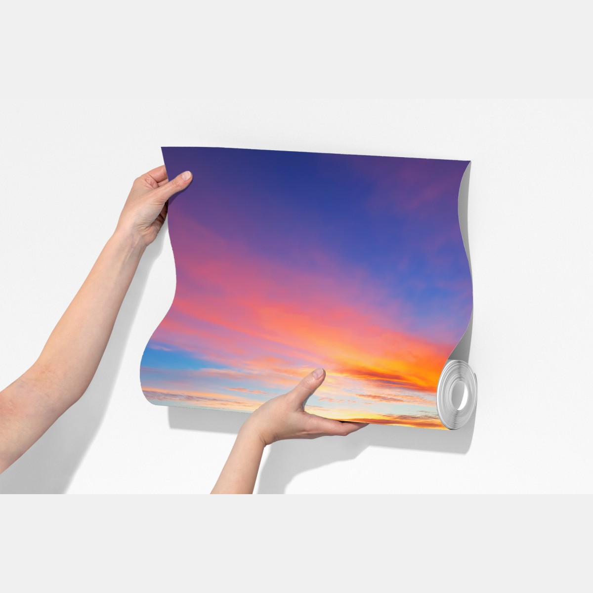 Fototapeta żywy wschód słońca nad spokojną plażą – Wallissimo® Fototapeta żywy wschód słońca nad spokojną plażą – Wallissimo®