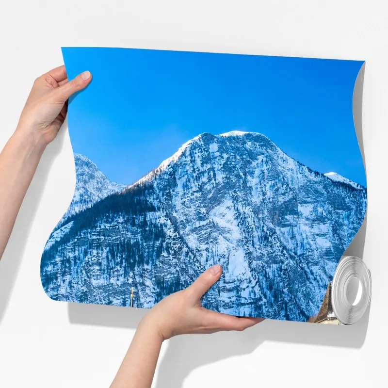 Fototapeta zimowy spokój w Hallstatt — alpejska wioska nad jeziorem – Wallissimo® Fototapeta zimowy spokój w Hallstatt — alpejska wioska nad jeziorem – Wallissimo®