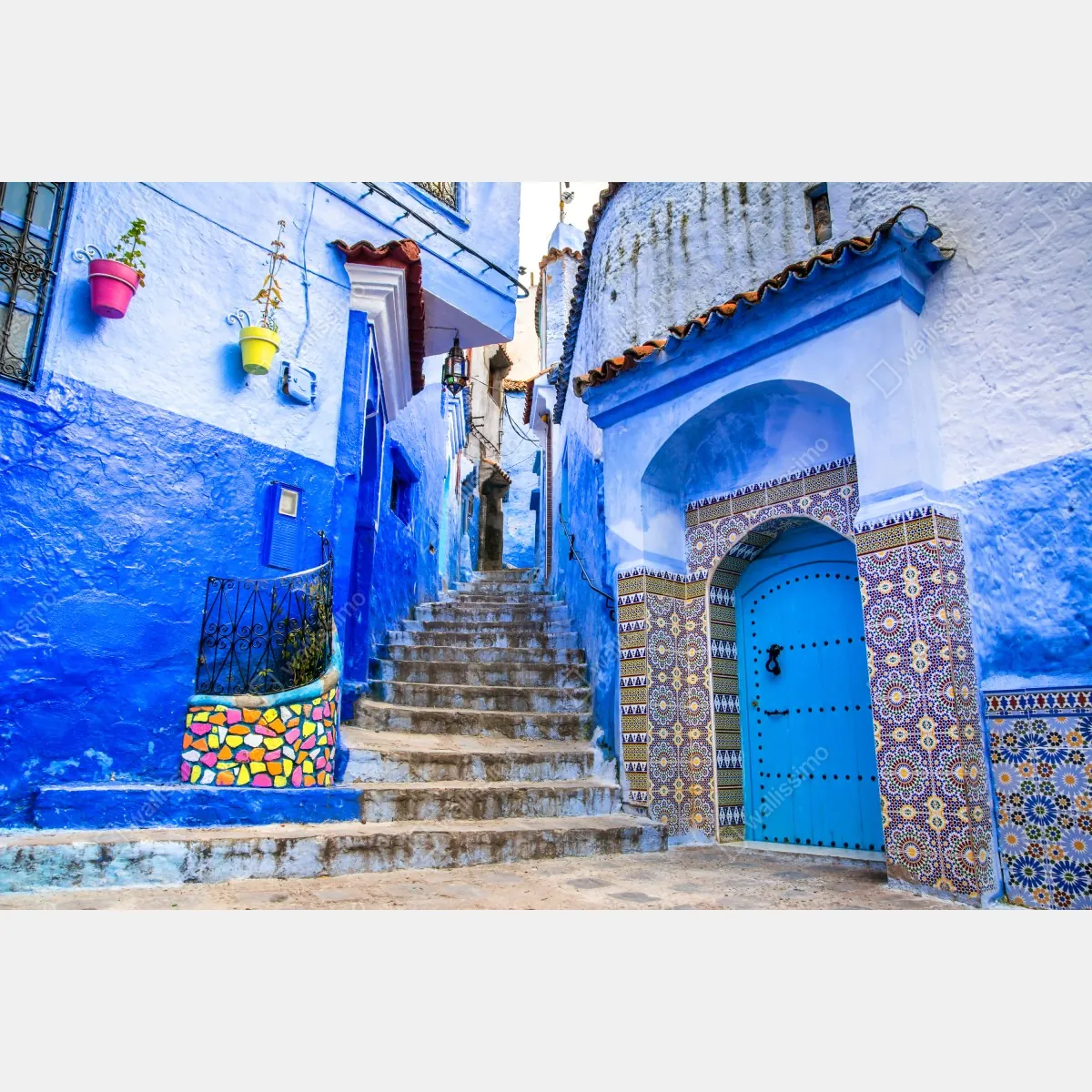 Fototapeta niebieska uliczka w Chefchaouen, Maroko – Wallissimo® Fototapeta niebieska uliczka w Chefchaouen, Maroko – Wallissimo®