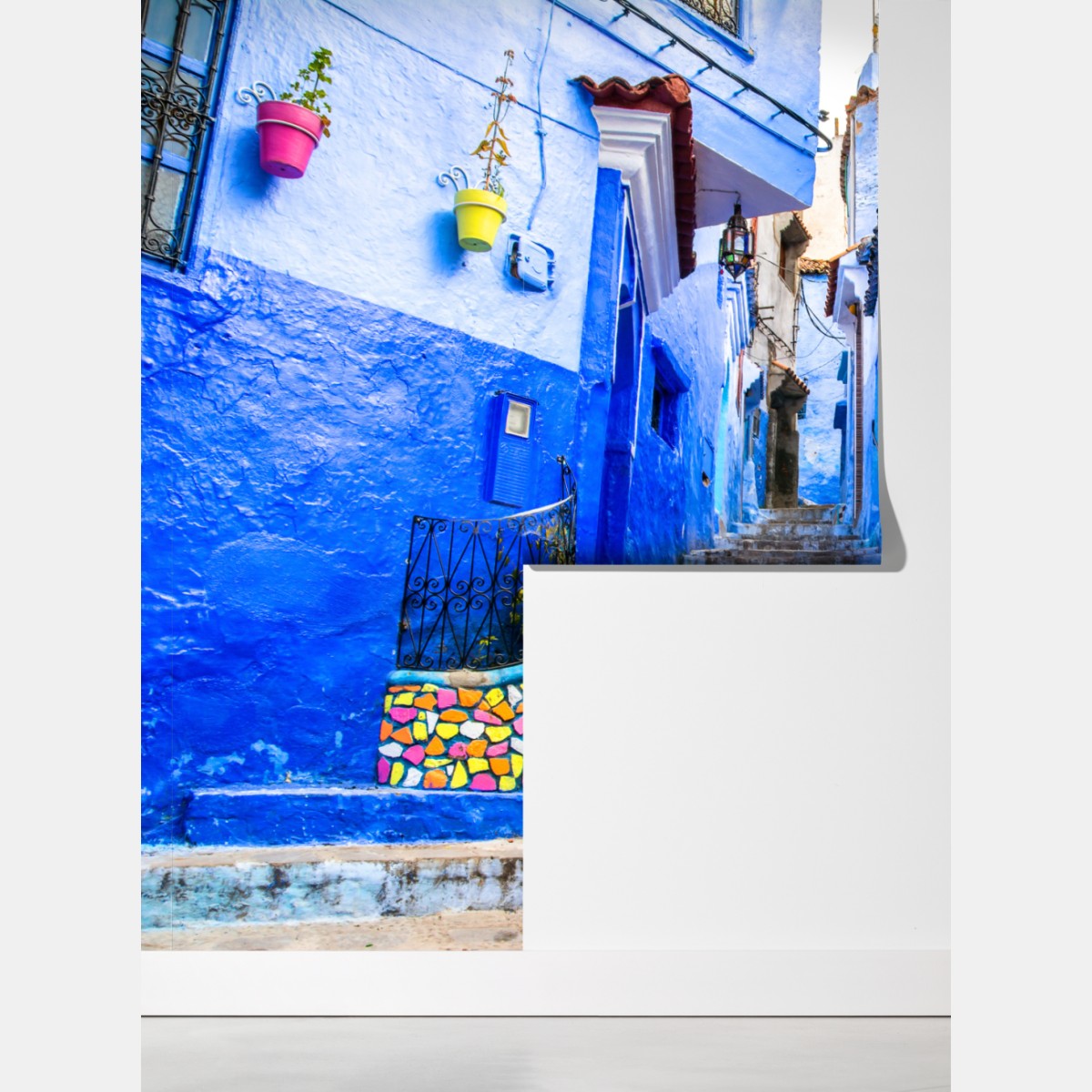 Fototapeta niebieska uliczka w Chefchaouen, Maroko – Wallissimo® Fototapeta niebieska uliczka w Chefchaouen, Maroko – Wallissimo®