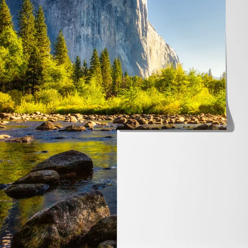 Fototapeta złota dolina nad rzeką – Wallissimo® Fototapeta złota dolina nad rzeką – Wallissimo®