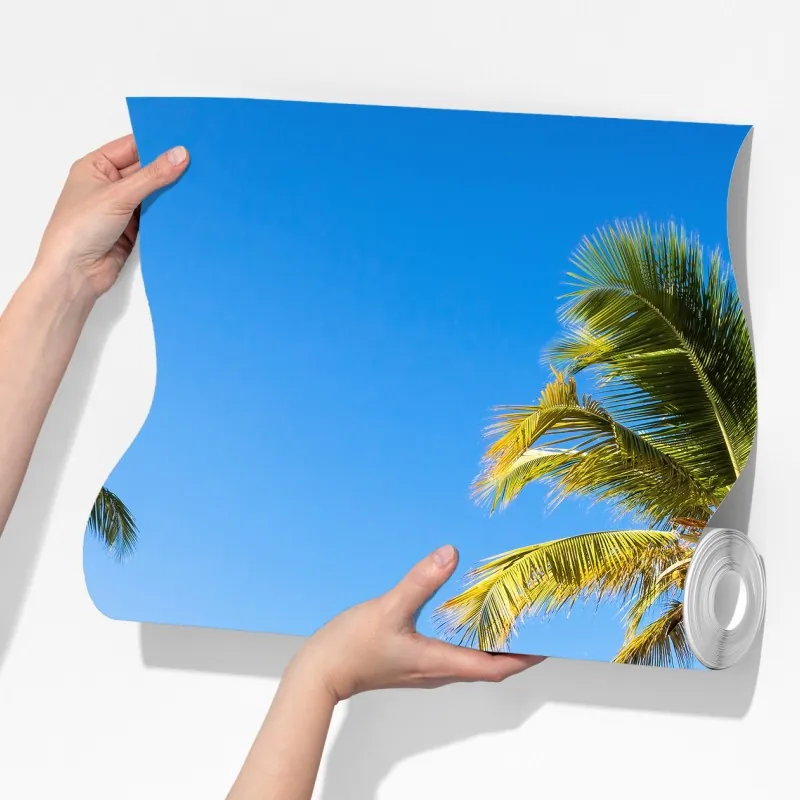 Fototapeta tropikalna plaża z palmami – Wallissimo® Fototapeta tropikalna plaża z palmami – Wallissimo®