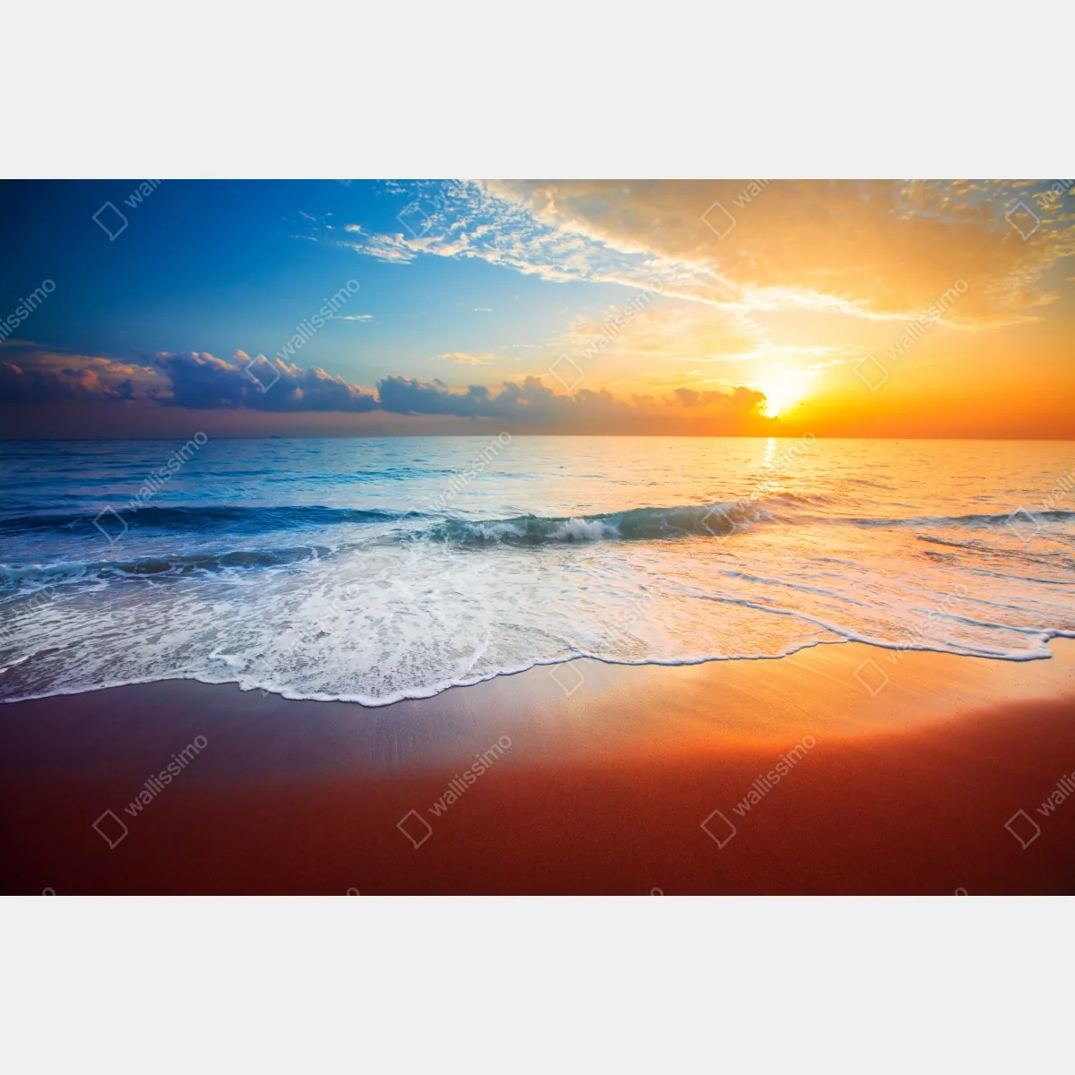 Fototapeta spokojny zachód słońca nad oceanem – Wallissimo® Fototapeta spokojny zachód słońca nad oceanem – Wallissimo®