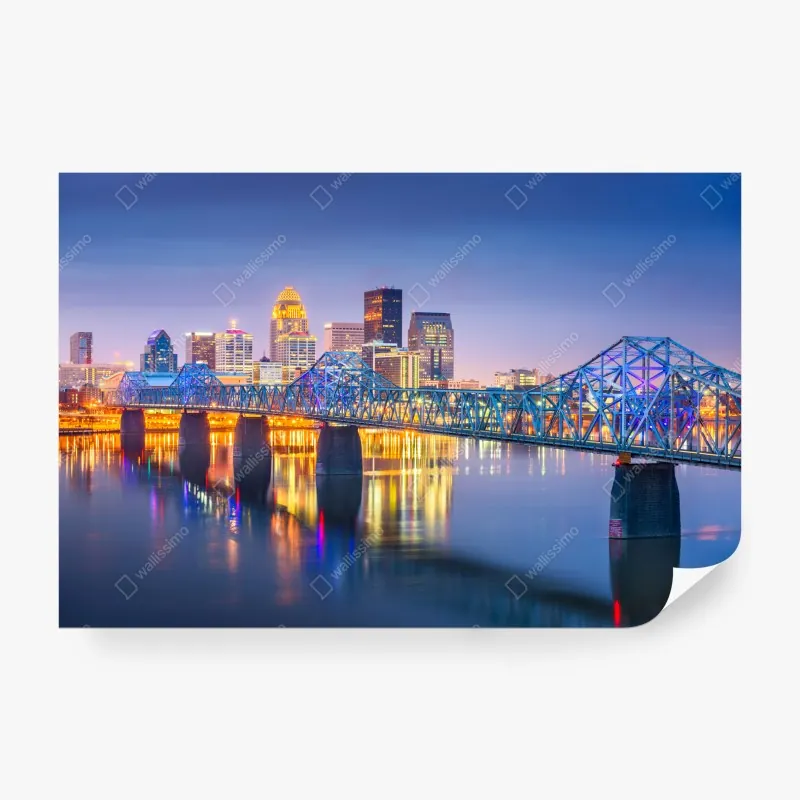 Fototapeta miętowy kwiatowy wzór w stylu vintage – Wallissimo®