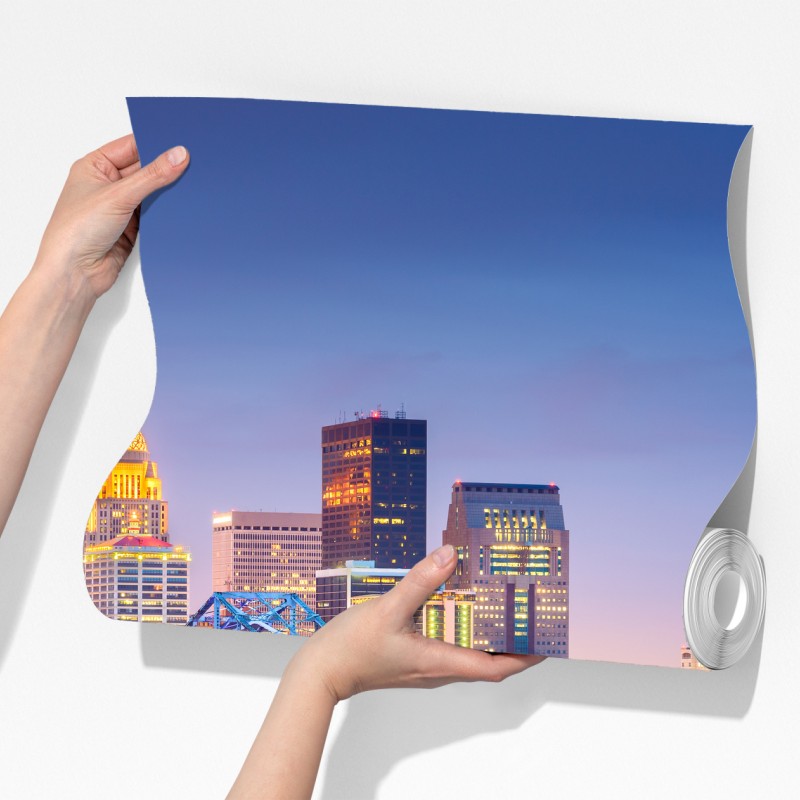 Fototapeta Louisville panorama o zmierzchu – Wallissimo® Fototapeta Louisville panorama o zmierzchu – Wallissimo®