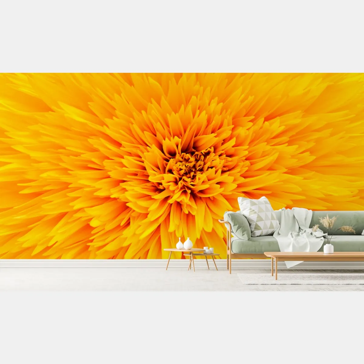 Fototapeta promienny słonecznik z bliska – Wallissimo® Fototapeta promienny słonecznik z bliska – Wallissimo®