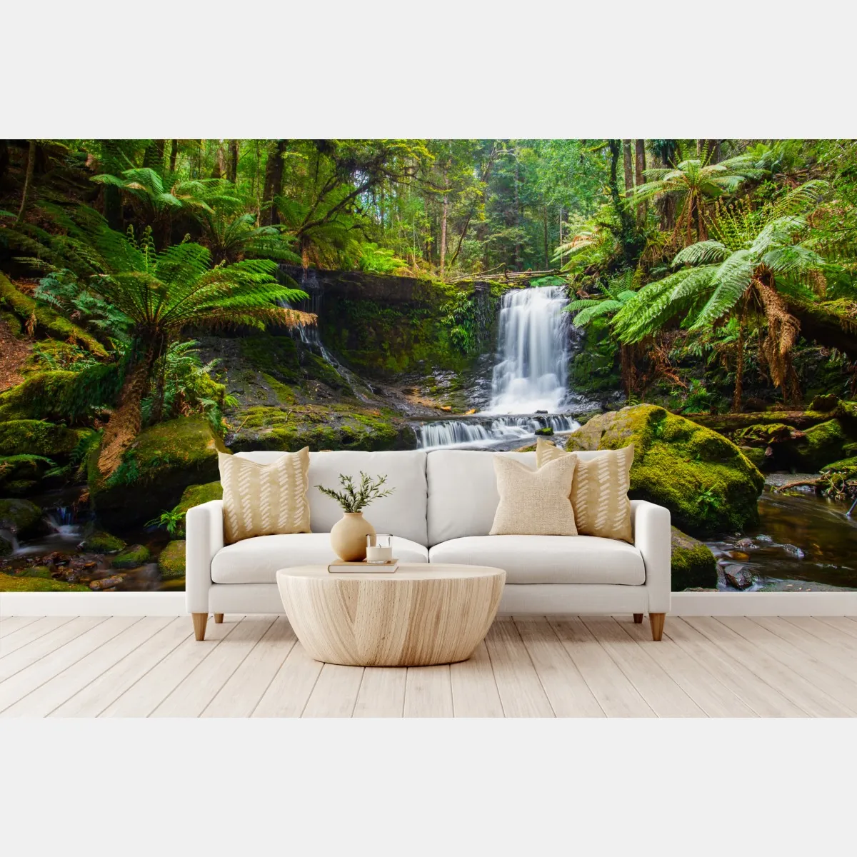 Fototapeta bujny leśny wodospad – Wallissimo® Fototapeta bujny leśny wodospad – Wallissimo®