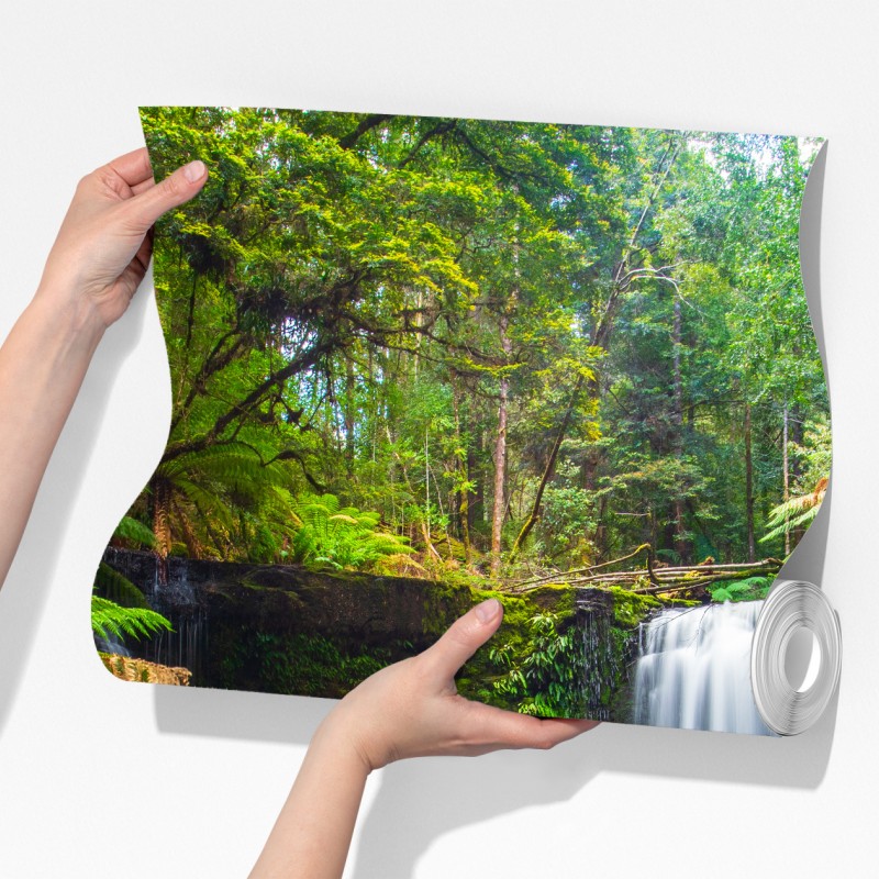 Fototapeta bujny leśny wodospad – Wallissimo® Fototapeta bujny leśny wodospad – Wallissimo®