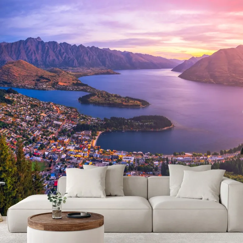 Fototapeta Queenstown panorama zmierzchu