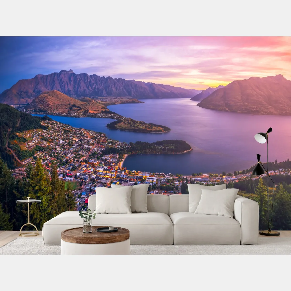 Fototapeta Queenstown panorama zmierzchu – Wallissimo® Fototapeta Queenstown panorama zmierzchu – Wallissimo®