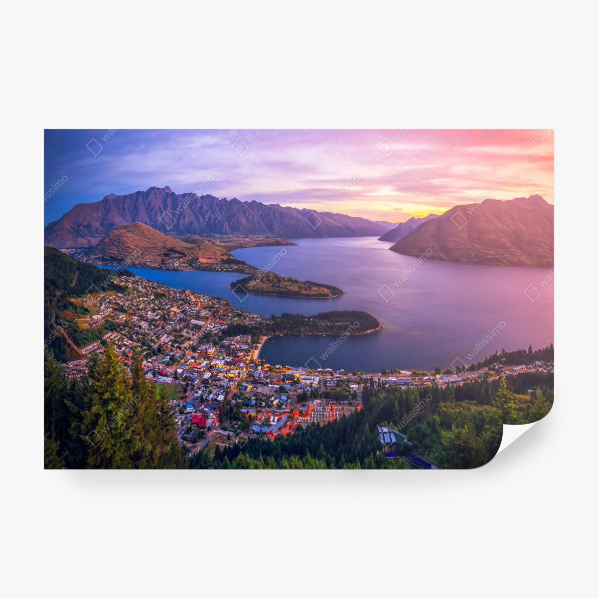 Fototapeta Queenstown panorama zmierzchu – Wallissimo® Fototapeta Queenstown panorama zmierzchu – Wallissimo®