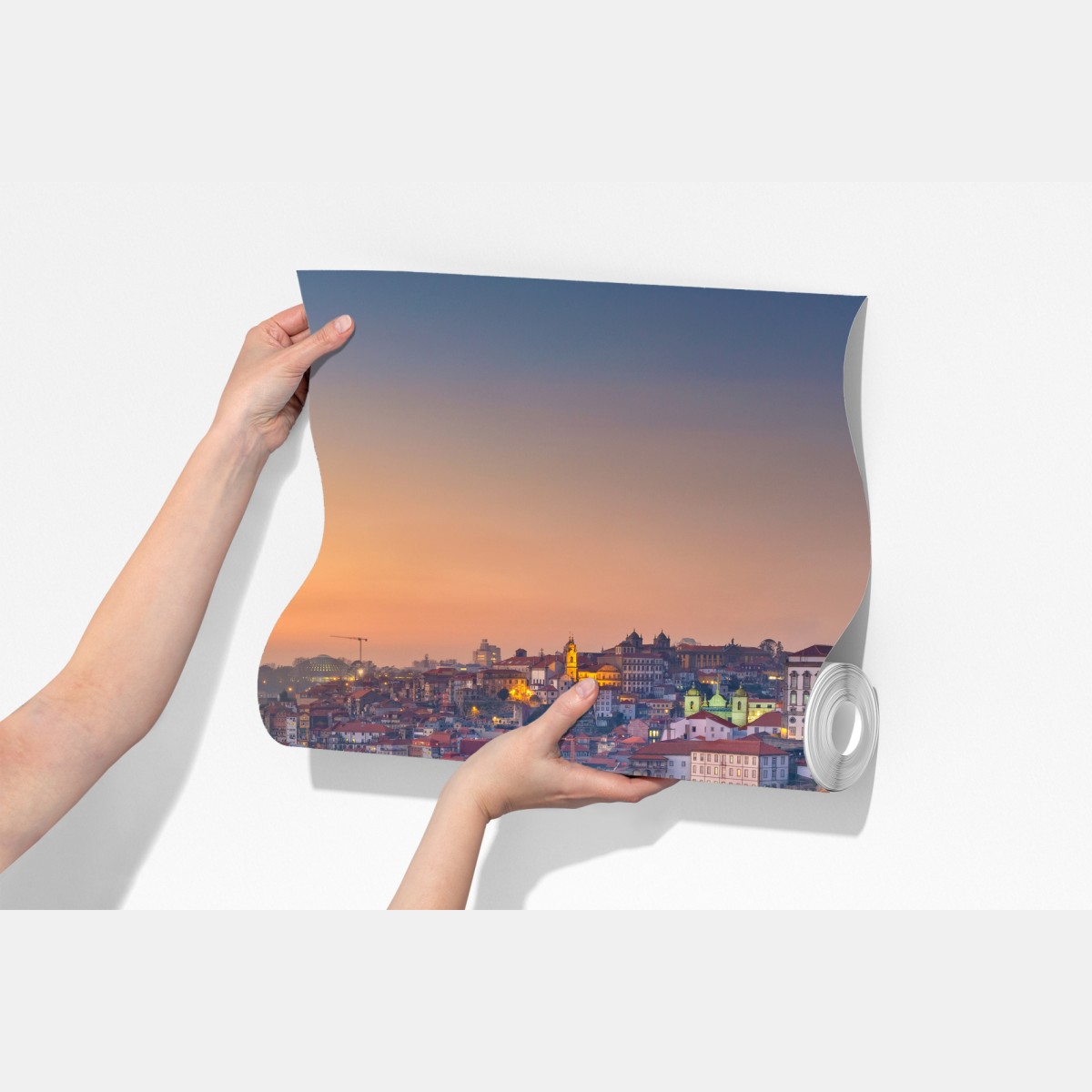 Fototapeta panorama Porto o zmierzchu z mostem Dom Luís I – Wallissimo® Fototapeta panorama Porto o zmierzchu z mostem Dom Luís I – Wallissimo®