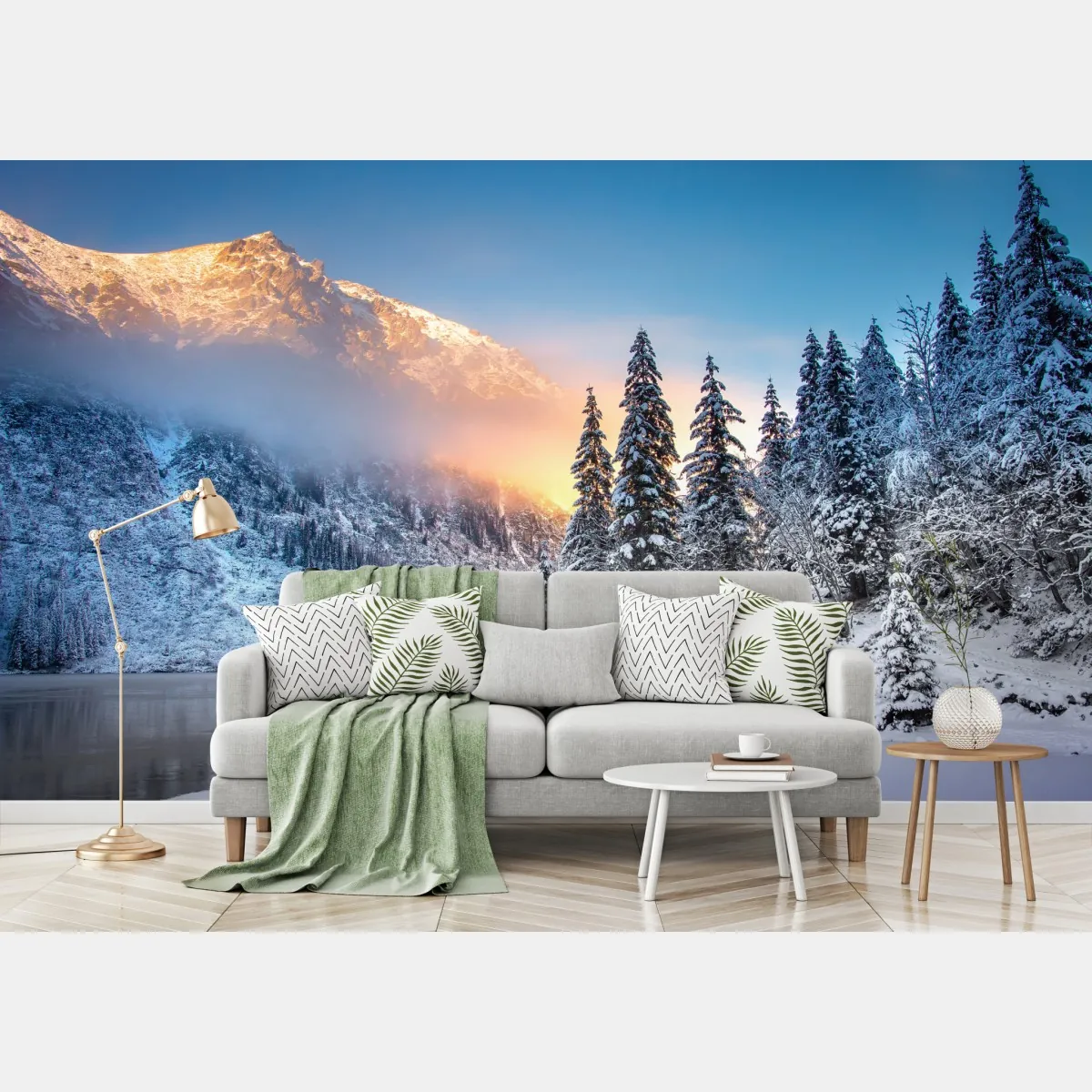 Fototapeta zimowy wschód słońca nad Morskim Okiem – Wallissimo® Fototapeta zimowy wschód słońca nad Morskim Okiem – Wallissimo®