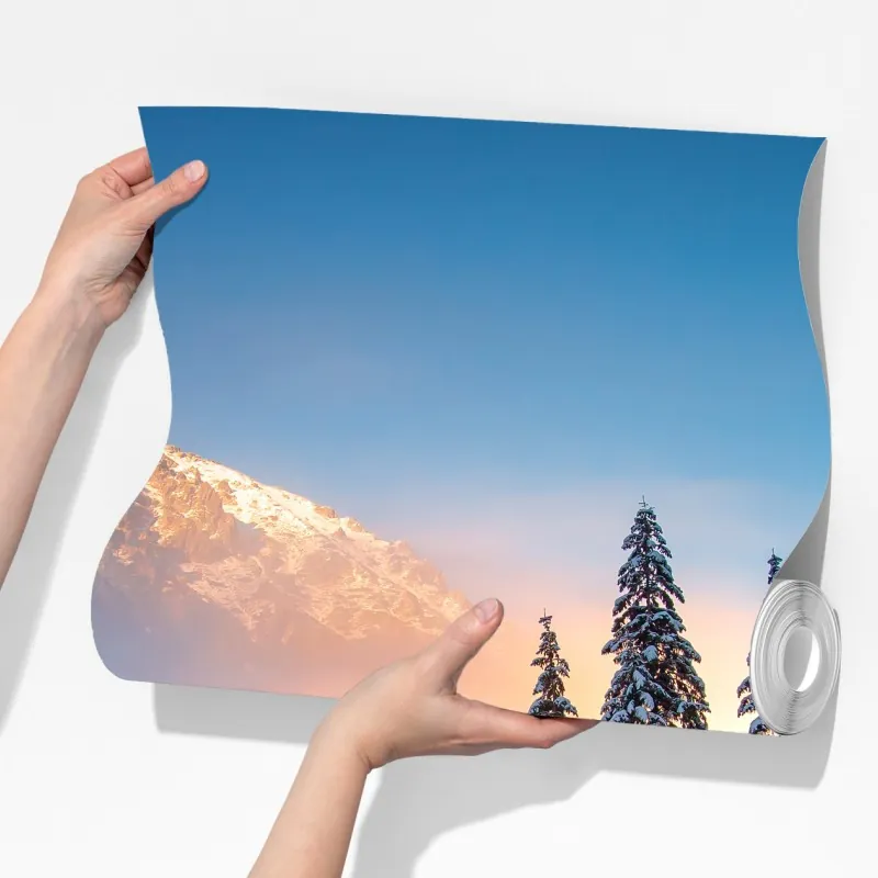 Fototapeta zimowy wschód słońca nad Morskim Okiem – Wallissimo® Fototapeta zimowy wschód słońca nad Morskim Okiem – Wallissimo®