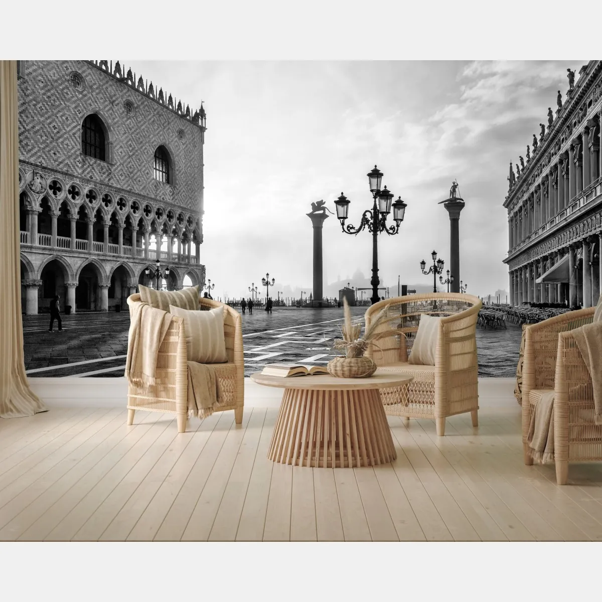 Fototapeta Wenecja plac w porannej mgle – Wallissimo® Fototapeta Wenecja plac w porannej mgle – Wallissimo®