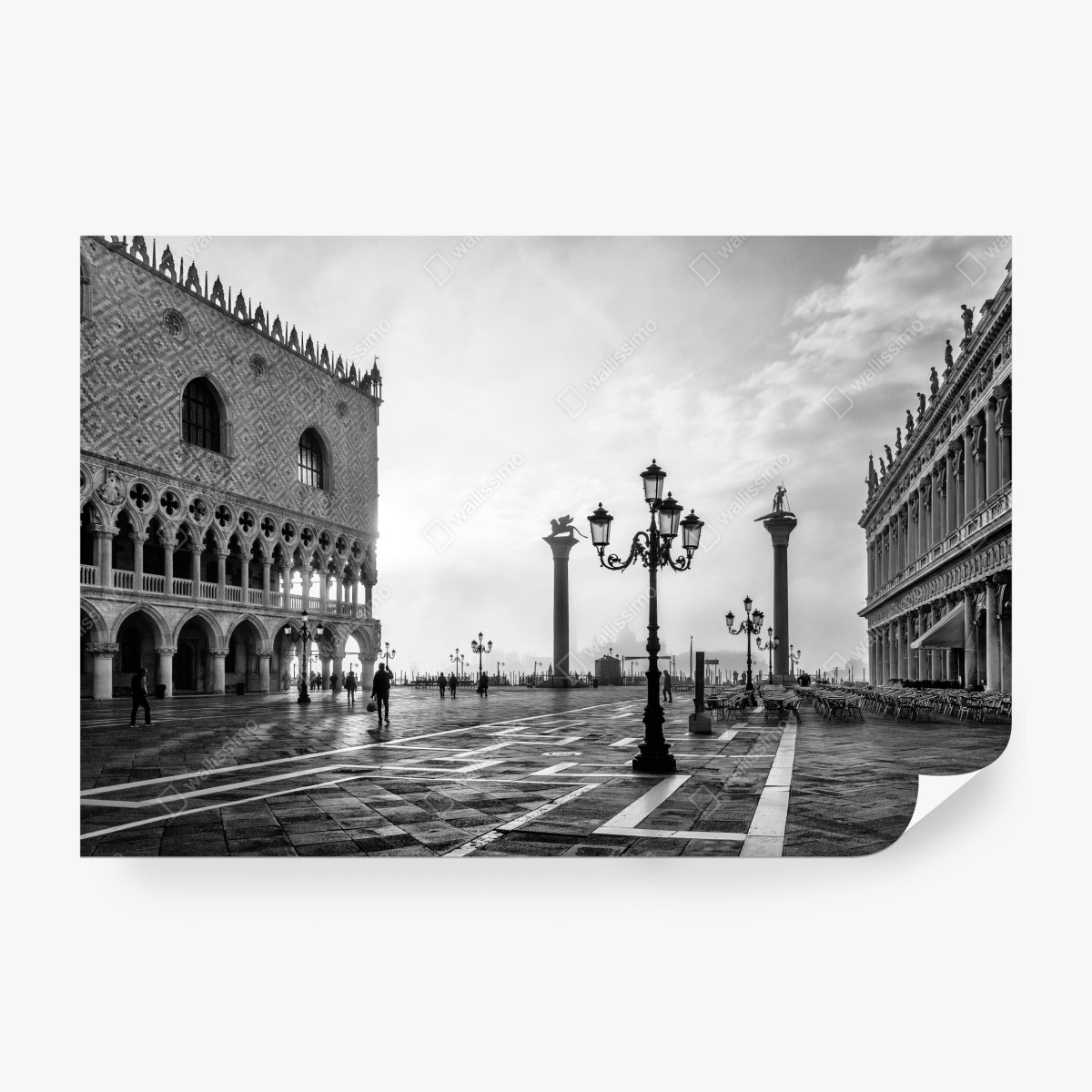Fototapeta Wenecja plac w porannej mgle – Wallissimo® Fototapeta Wenecja plac w porannej mgle – Wallissimo®