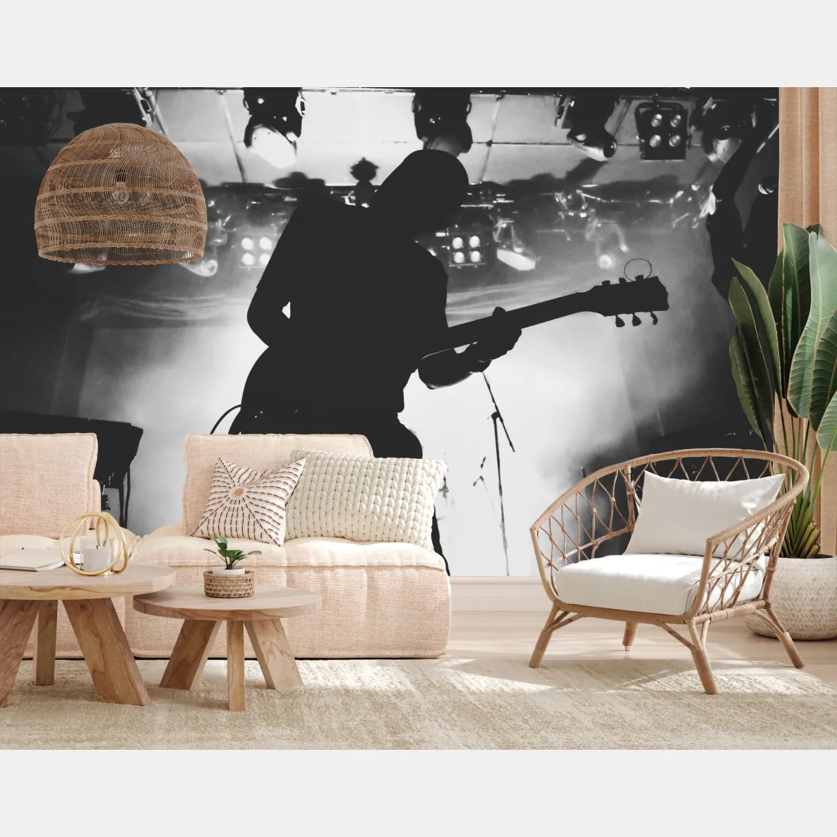 Fototapeta silweta gitarzysty na koncercie – Wallissimo® Fototapeta silweta gitarzysty na koncercie – Wallissimo®