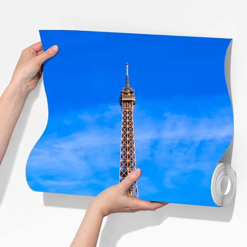 Fototapeta Wieża Eiffla na Polu Marsowym, żywy paryski krajobraz – Wallissimo® Fototapeta Wieża Eiffla na Polu Marsowym, żywy paryski krajobraz – Wallissimo®