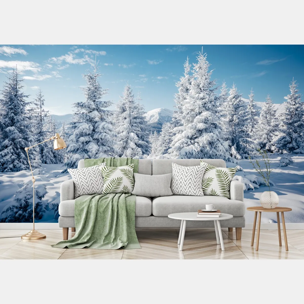 Fototapeta zimowy spokój w Karpatach – Wallissimo® Fototapeta zimowy spokój w Karpatach – Wallissimo®