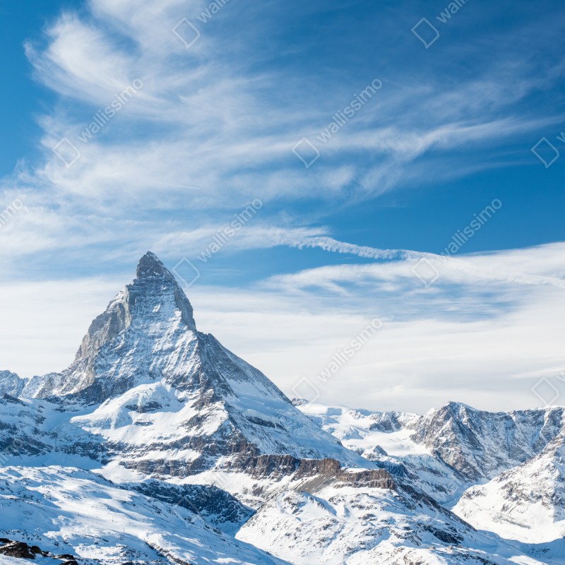 Fototapeta majestatyczny alpejski szczyt w Alpach – Wallissimo® Fototapeta majestatyczny alpejski szczyt w Alpach – Wallissimo®