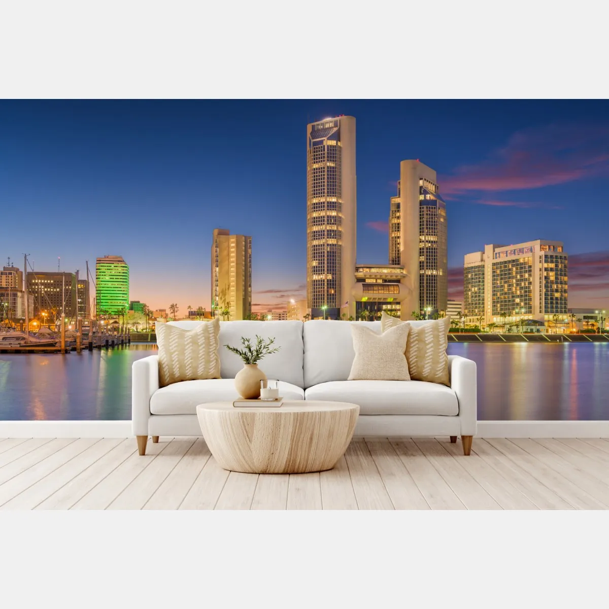 Fototapeta Corpus Christi panorama miasta o zmierzchu – Wallissimo® Fototapeta Corpus Christi panorama miasta o zmierzchu – Wallissimo®