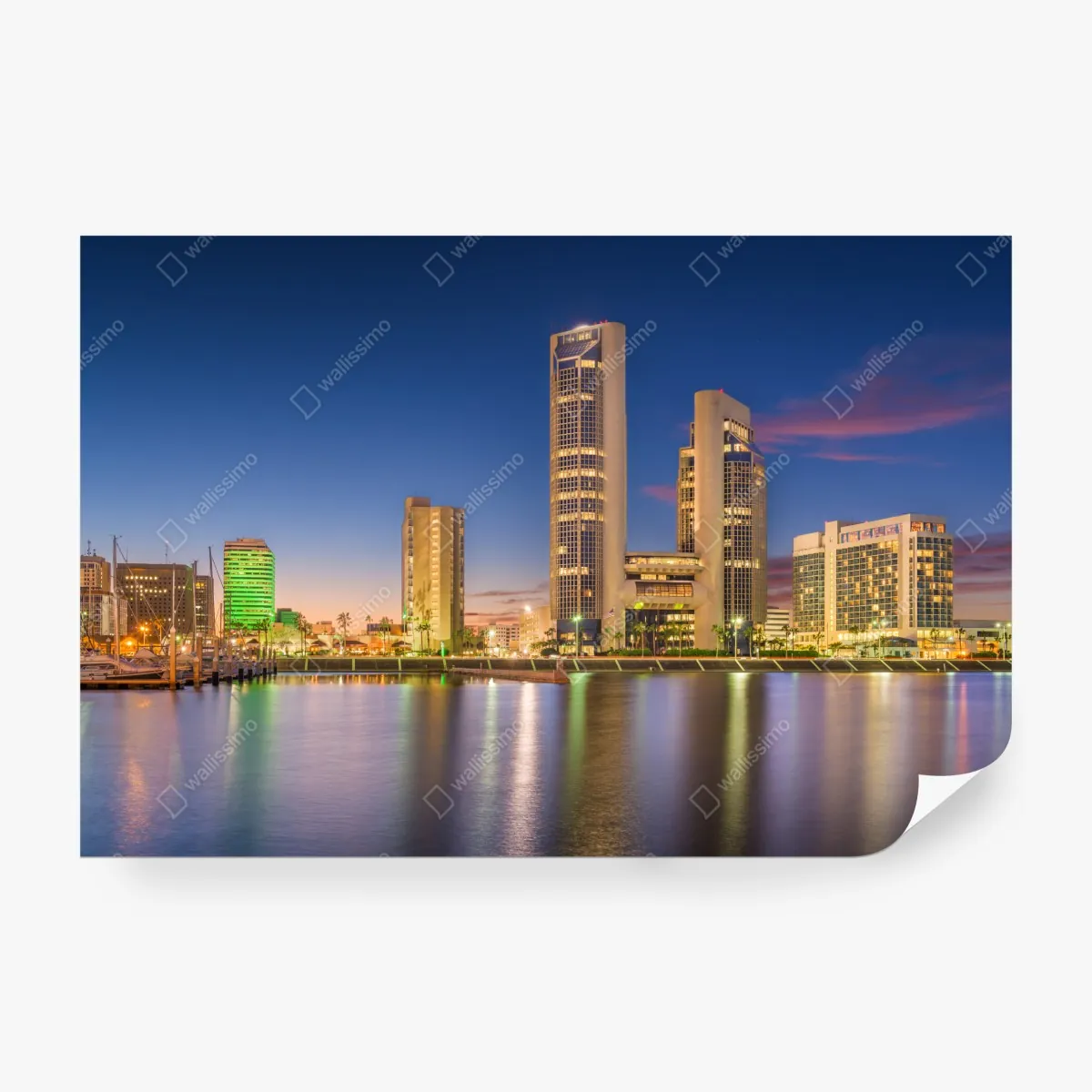 Fototapeta Corpus Christi panorama miasta o zmierzchu – Wallissimo® Fototapeta Corpus Christi panorama miasta o zmierzchu – Wallissimo®