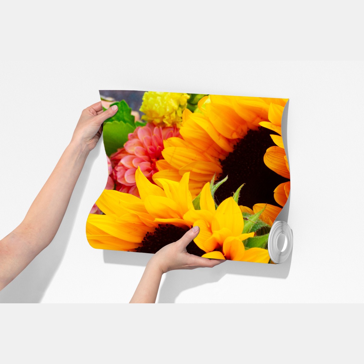 Fototapeta zbliżenie bukietu słoneczników i dali – Wallissimo® Fototapeta zbliżenie bukietu słoneczników i dali – Wallissimo®