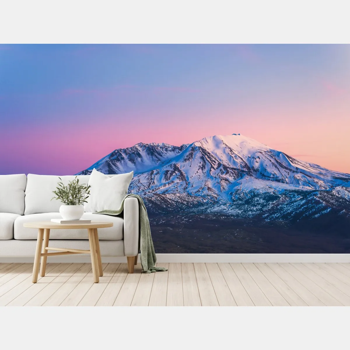 Fototapeta zachód słońca nad Mount St. Helens w zimie – Wallissimo® Fototapeta zachód słońca nad Mount St. Helens w zimie – Wallissimo®