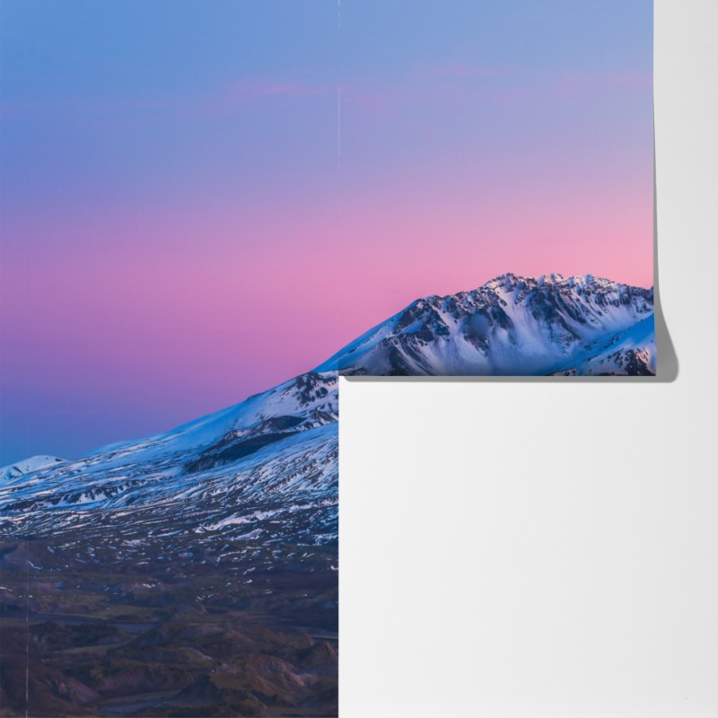 Fototapeta zachód słońca nad Mount St. Helens w zimie – Wallissimo® Fototapeta zachód słońca nad Mount St. Helens w zimie – Wallissimo®