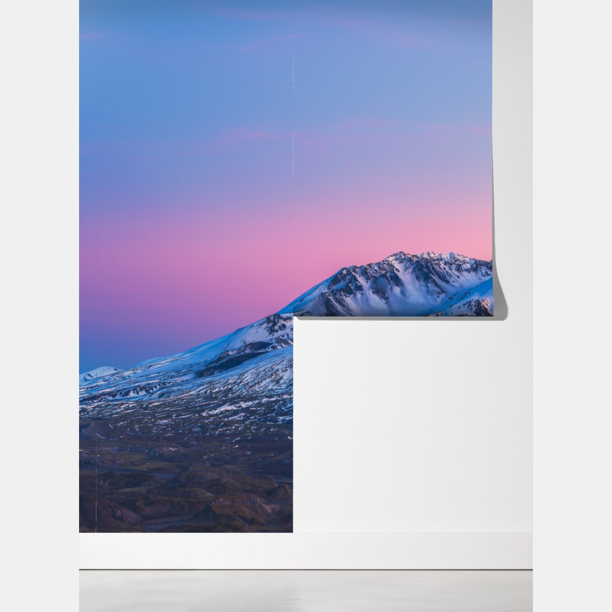Fototapeta zachód słońca nad Mount St. Helens w zimie – Wallissimo® Fototapeta zachód słońca nad Mount St. Helens w zimie – Wallissimo®