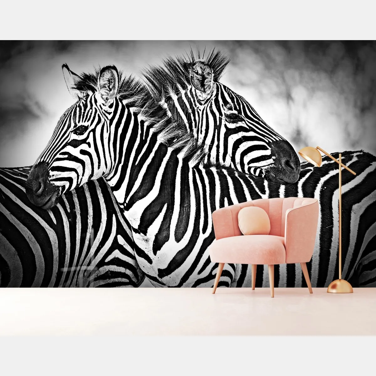 Fototapeta bliski portret zebr czarno-biały – Wallissimo® Fototapeta bliski portret zebr czarno-biały – Wallissimo®