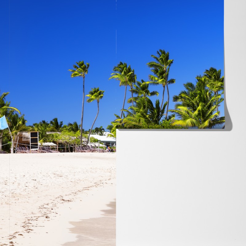 Fototapeta tropikalna plaża w Cap Cana – Wallissimo® Fototapeta tropikalna plaża w Cap Cana – Wallissimo®