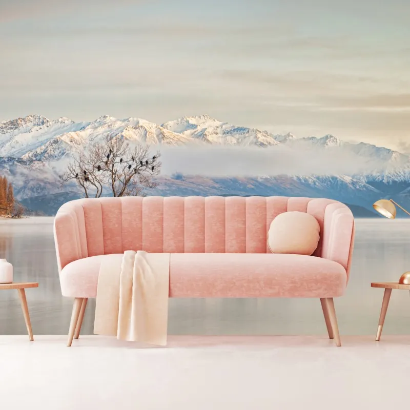 Fototapeta samotne drzewo nad jeziorem Wanaka