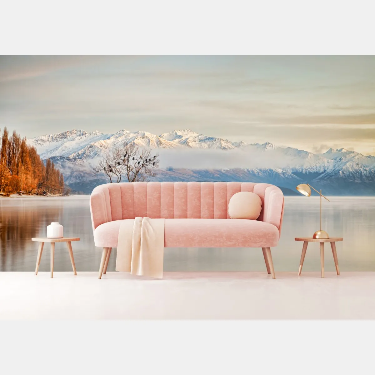 Fototapeta samotne drzewo nad jeziorem Wanaka – Wallissimo® Fototapeta samotne drzewo nad jeziorem Wanaka – Wallissimo®