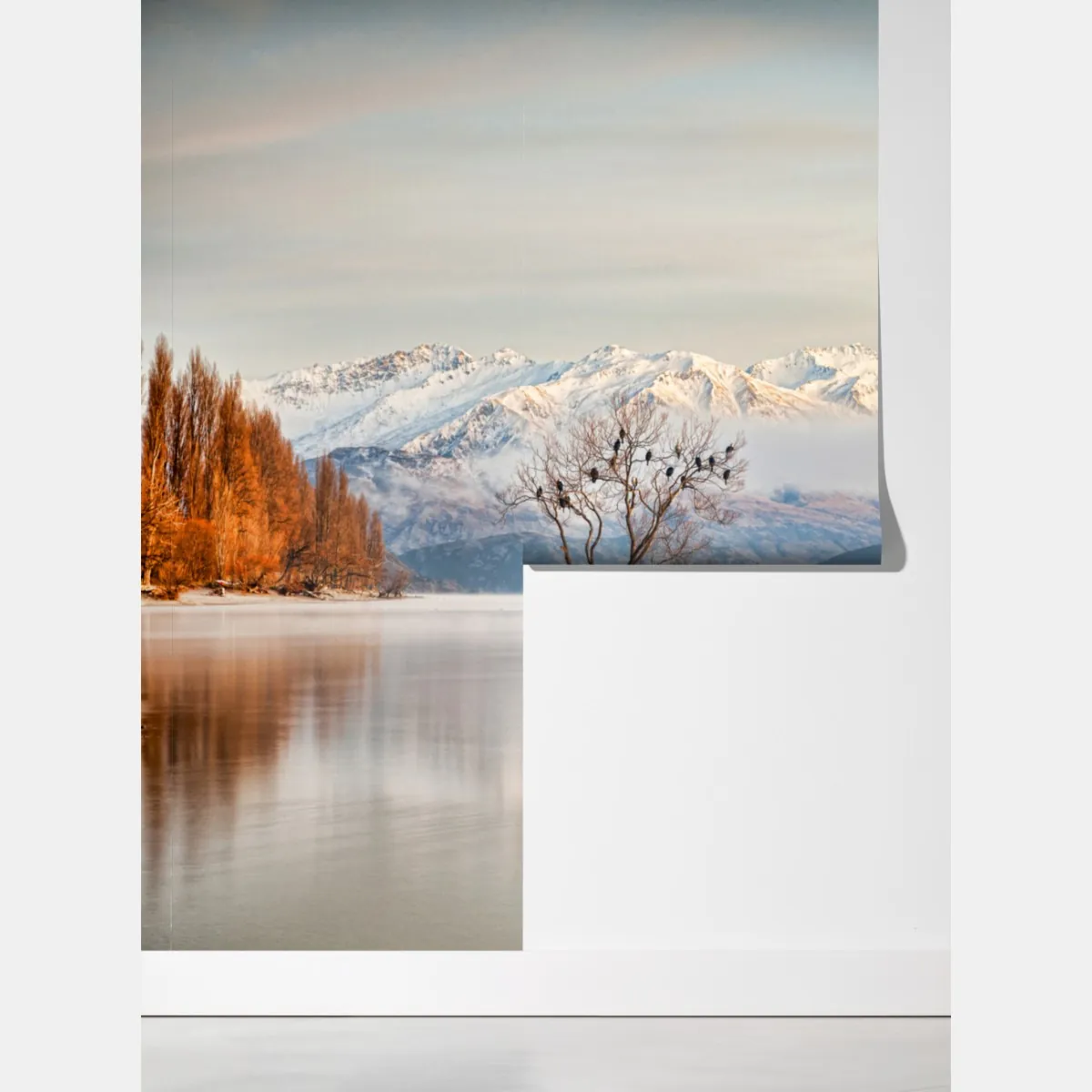 Fototapeta samotne drzewo nad jeziorem Wanaka – Wallissimo® Fototapeta samotne drzewo nad jeziorem Wanaka – Wallissimo®