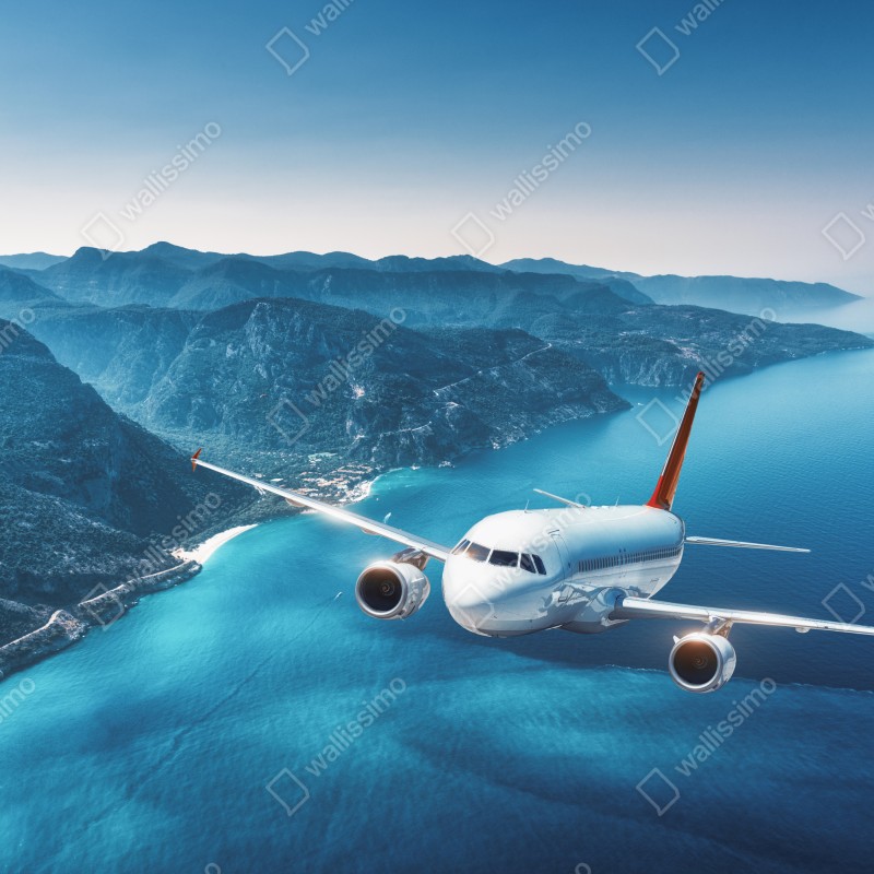 Fototapeta lot nad wybrzeżem i turkusowym morzem – Wallissimo® Fototapeta lot nad wybrzeżem i turkusowym morzem – Wallissimo®