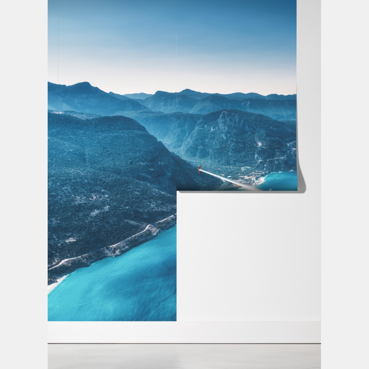 Fototapeta lot nad wybrzeżem i turkusowym morzem – Wallissimo® Fototapeta lot nad wybrzeżem i turkusowym morzem – Wallissimo®