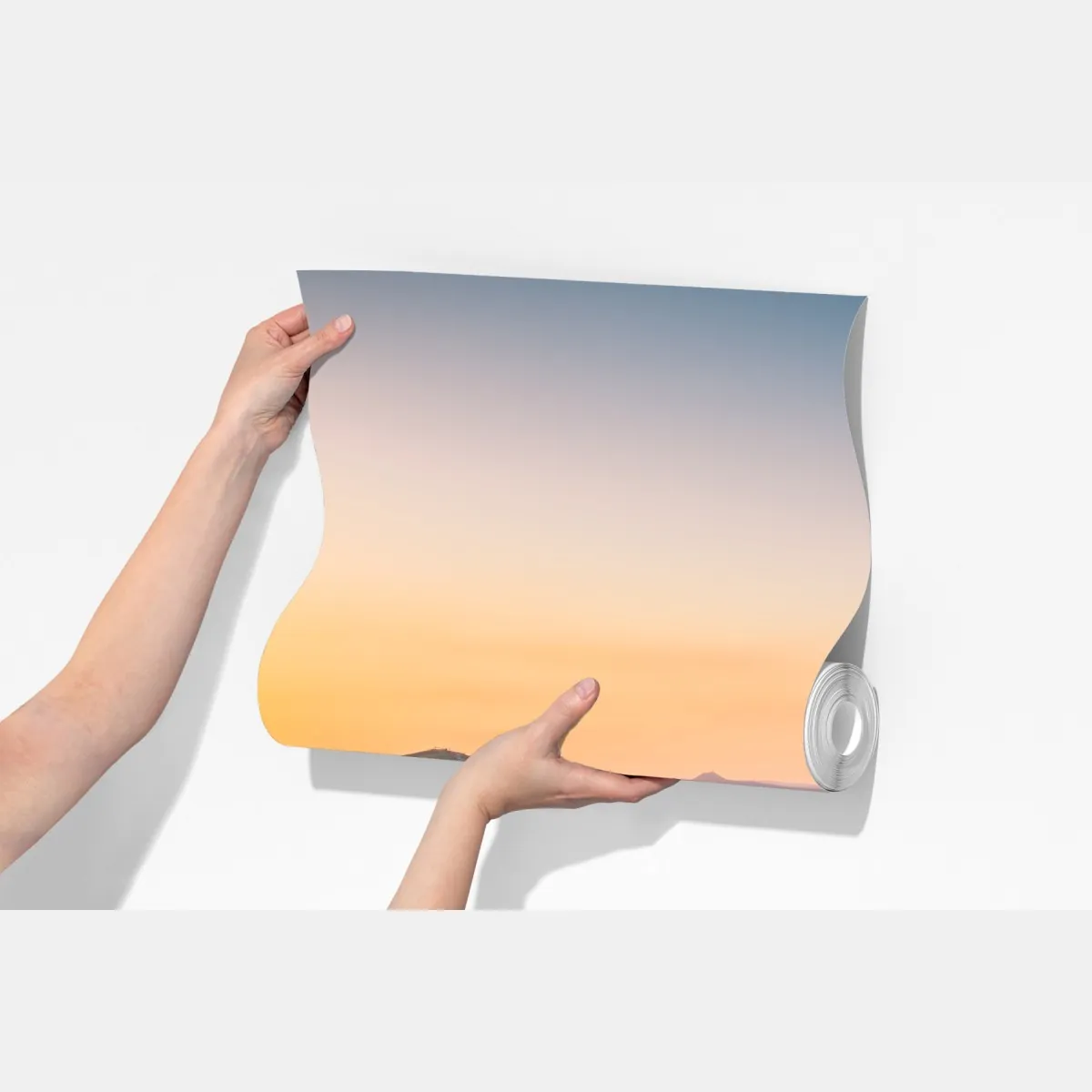 Fototapeta wschód słońca nad zielonymi wzgórzami z kamienną ścieżką – Wallissimo® Fototapeta wschód słońca nad zielonymi wzgórzami z kamienną ścieżką – Wallissimo®