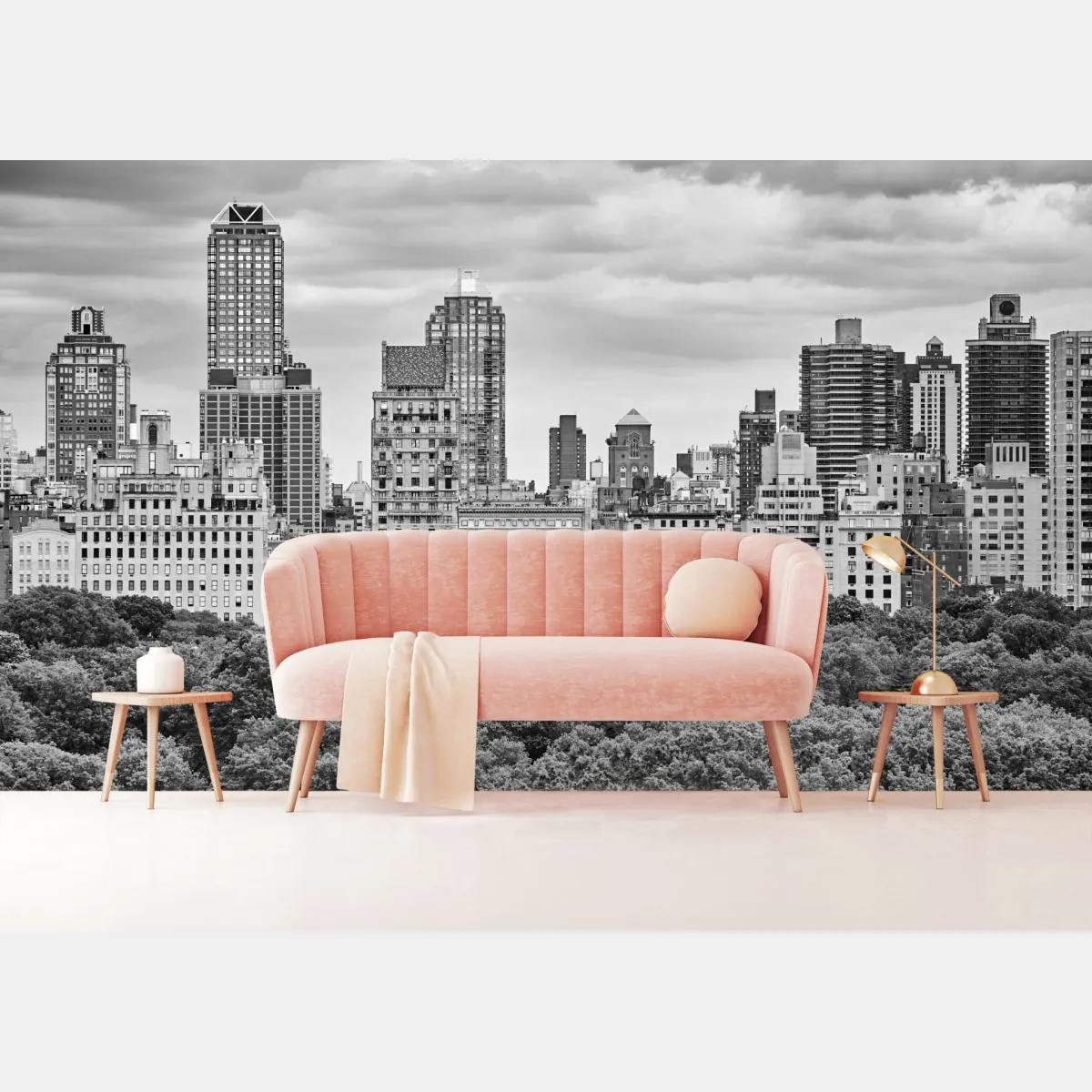 Fototapeta Manhattan panorama Upper East Side w czerni i bieli – Wallissimo® Fototapeta Manhattan panorama Upper East Side w czerni i bieli – Wallissimo®