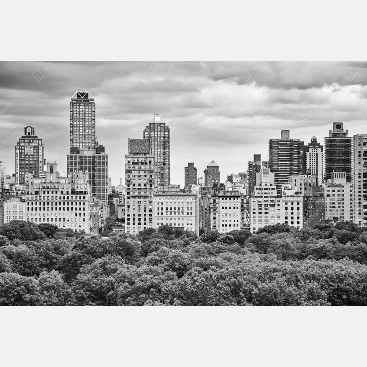 Fototapeta Manhattan panorama Upper East Side w czerni i bieli – Wallissimo® Fototapeta Manhattan panorama Upper East Side w czerni i bieli – Wallissimo®