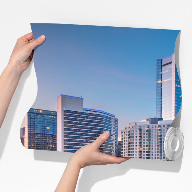 Fototapeta panorama Chicago o zmierzchu – Wallissimo® Fototapeta panorama Chicago o zmierzchu – Wallissimo®