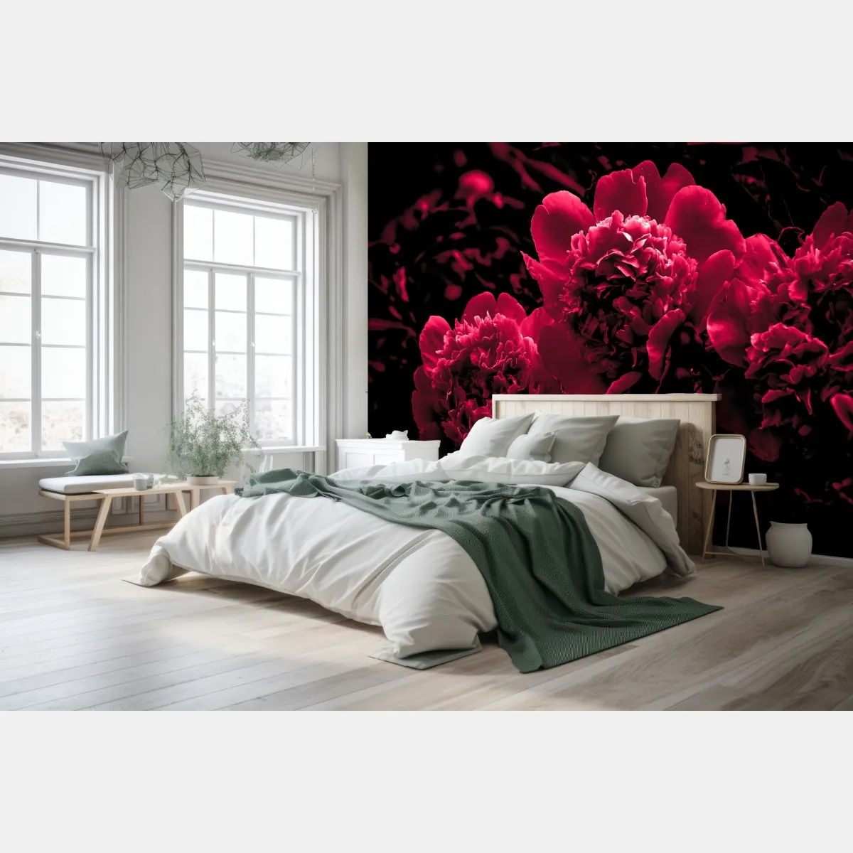 Fototapeta nastrojowe różowe piwonie – Wallissimo® Fototapeta nastrojowe różowe piwonie – Wallissimo®