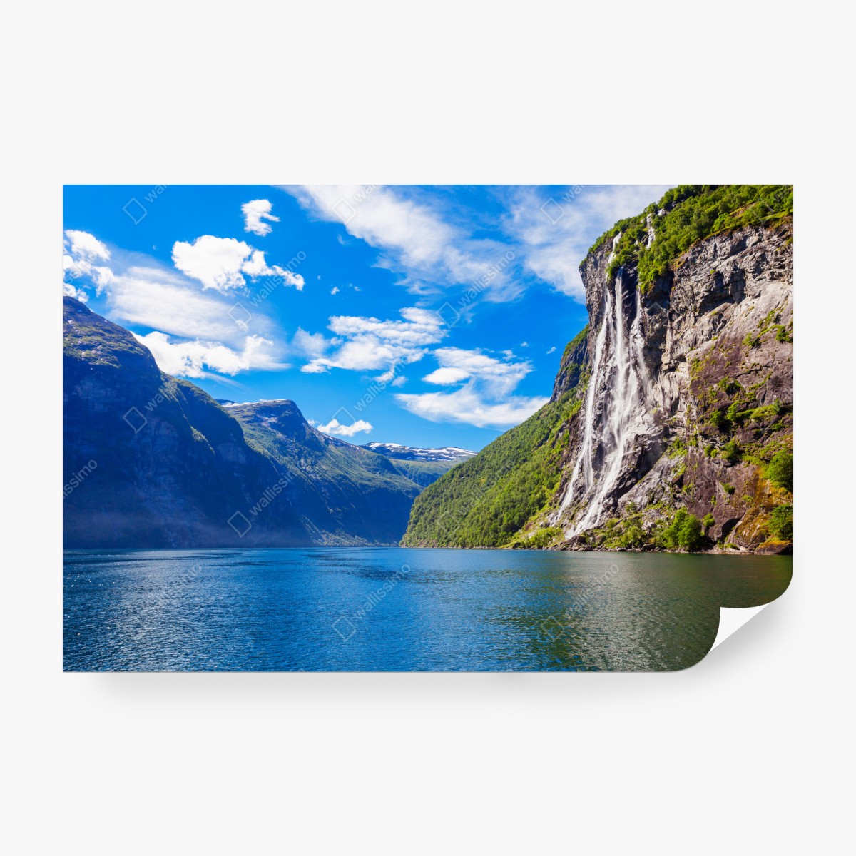 Fototapeta wodospad siedem sióstr nad Geirangerfjord – Wallissimo® Fototapeta wodospad siedem sióstr nad Geirangerfjord – Wallissimo®