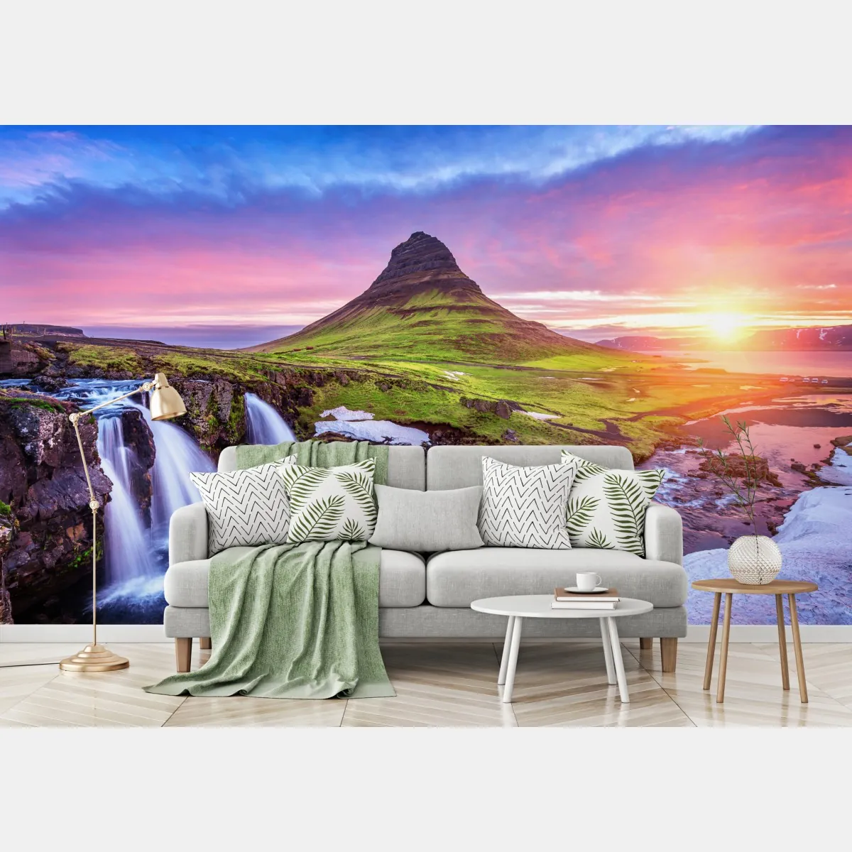 Fototapeta Kirkjufell o wschodzie słońca – Wallissimo® Fototapeta Kirkjufell o wschodzie słońca – Wallissimo®